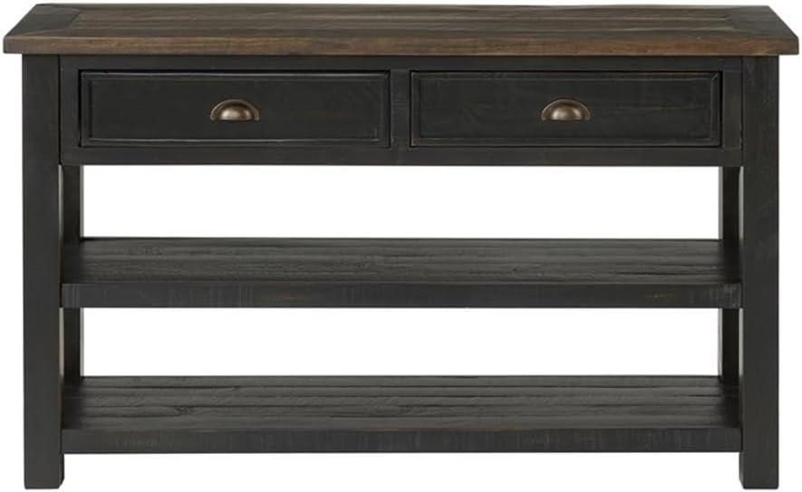 Martin Svensson Home Monterey Sofa 50" Console Table, Black and Brown