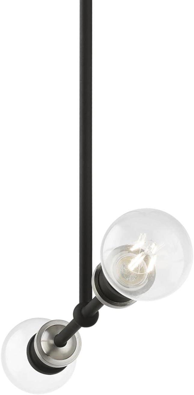 Livex Lighting Lansdale 2 - Light Chandelier in  Black/Brushed Nickel