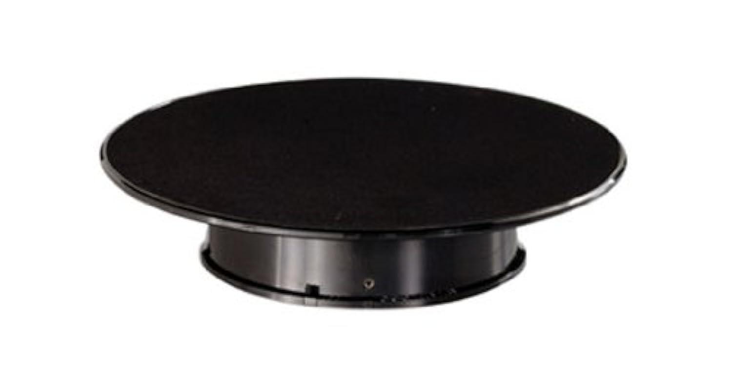 Rotary Display Turntable Stand Medium 10 Inches with Black Top for 1/64, 1/43, 1/32, 1/24, 1/18 Scale Models by Autoart