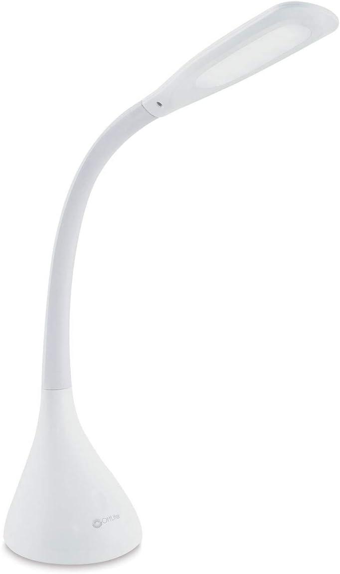 14" Creative Curves Desk Desk Lamp White (Includes LED Light Bulb) - OttLite