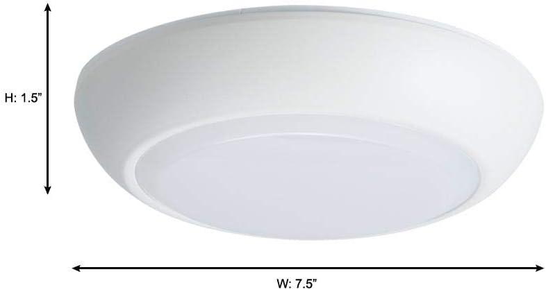 Halo Modern 7" White Aluminum LED Flush Mount Ceiling Light