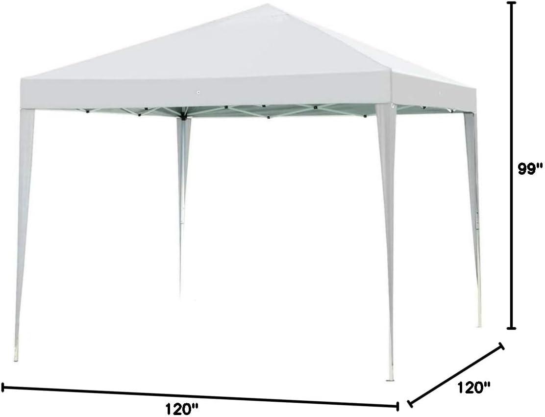 Impact Canopy 10' x 10' Canopy Tent Gazebo with Dressed Legs, White