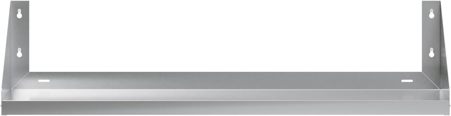 48" Long Stainless Steel Wall Shelf with Side Guards