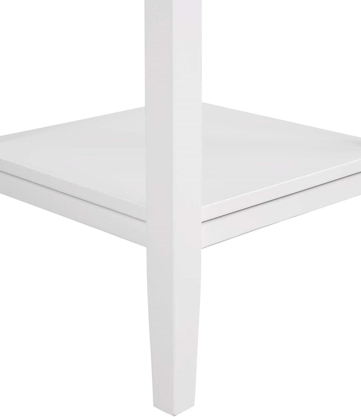 Convenience Concepts Ledgewood End Table with Shelf, Driftwood/White