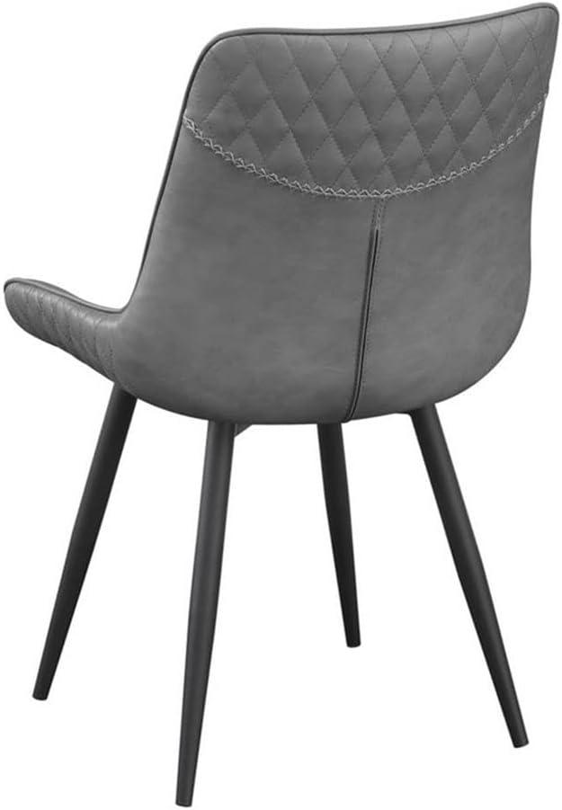 Upholstered Side Chairs Grey (Set of 2)