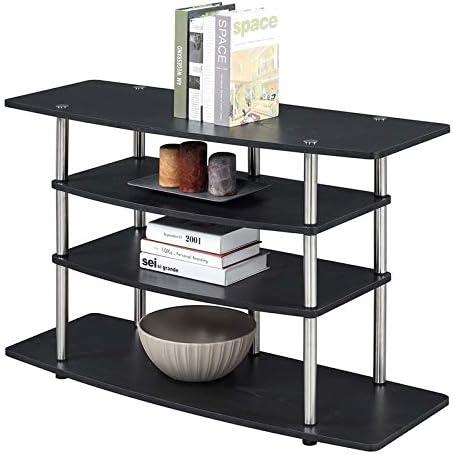 Convenience Concepts Designs2Go No Tools Wide Highboy TV Stand, Black