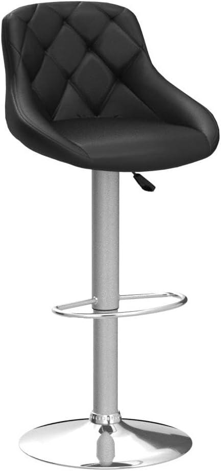 FDW Bar Stool with Adjustable Height, Black, Set of 2