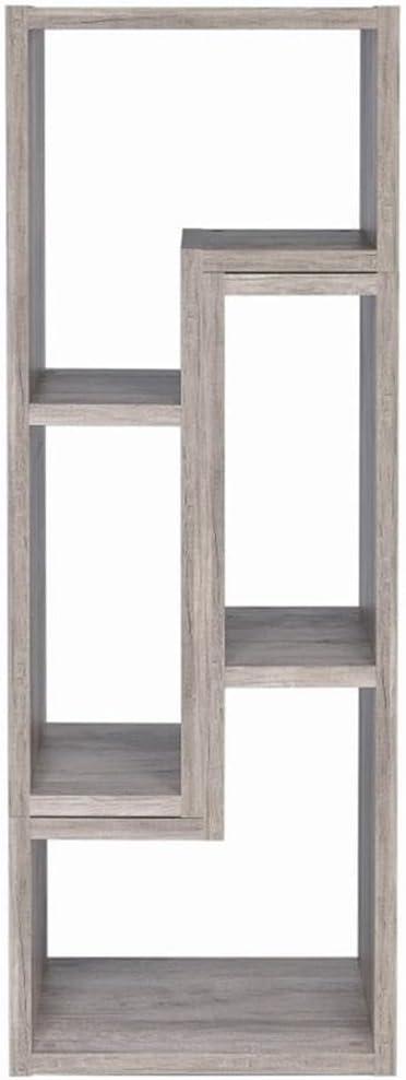 22" Velma Modular Bookcase & TV Stand: Stackable, Horizontal, Gray Driftwood - Coaster