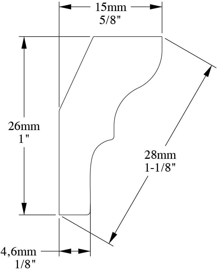 5/8 in x 1 in x 78-3/4 in Primed White Plain Polystyrene Crown Moulding (Set of 8)
