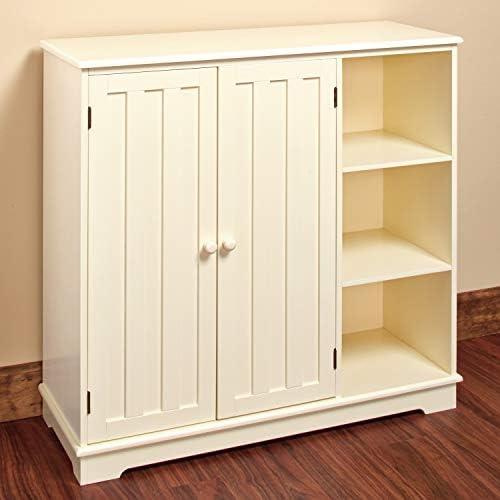 The Lakeside Collection Beadboard Buffet Cabinet - Sideboard with Storage - White