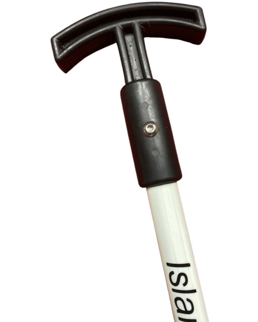 Black 8' Fiberglass Shallow Water Anchor Pole with Stainless Steel Tip