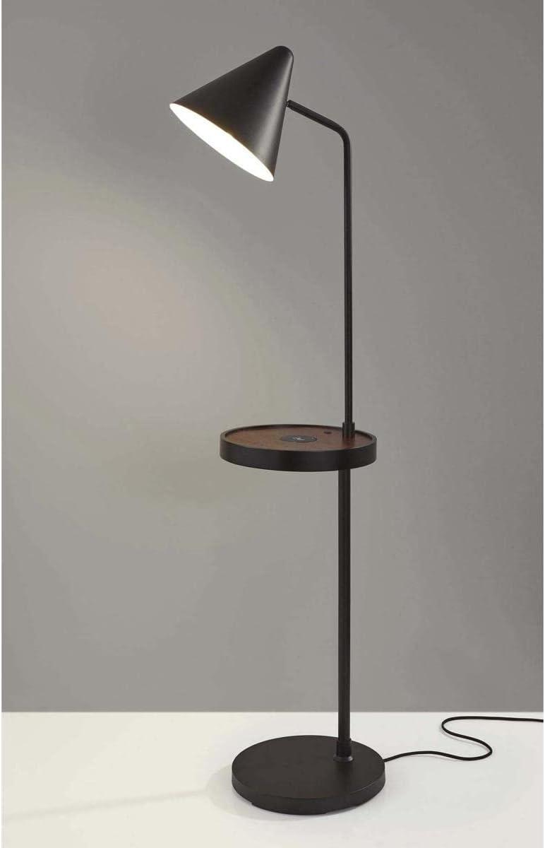 Adesso Oliver Wireless Charging Task Shelf Floor Lamp