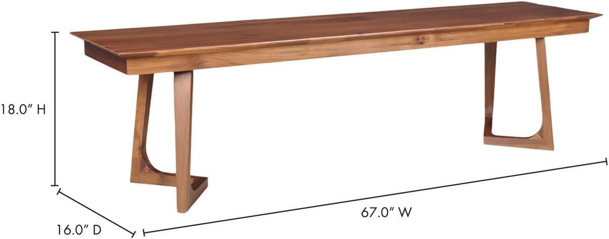 Fischer 67" Solid Wood Dining Bench