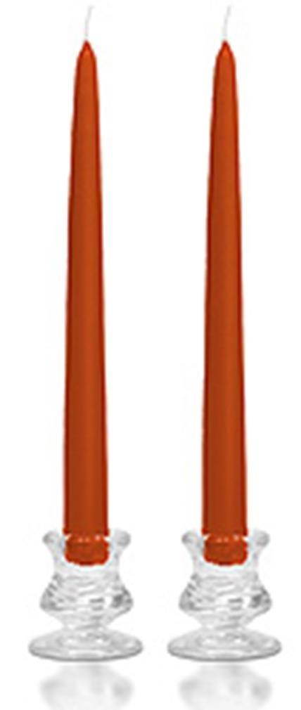 1 Pair Taper Candles Unscented 6 Inch Terracotta Tapers .88 in. diameter x 6 in. tall