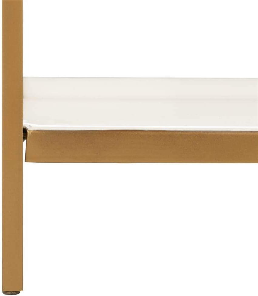 Daniella 4-Tier Etagere - White/Brass - Safavieh