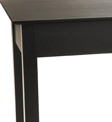 Black Wood Console Table with Drawer and Shelf