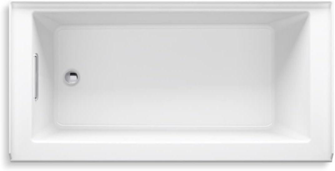 Underscore® 60" x 30" Rectangular Alcove Soaking Bathtub with Slotted Overflow and Integral Apron