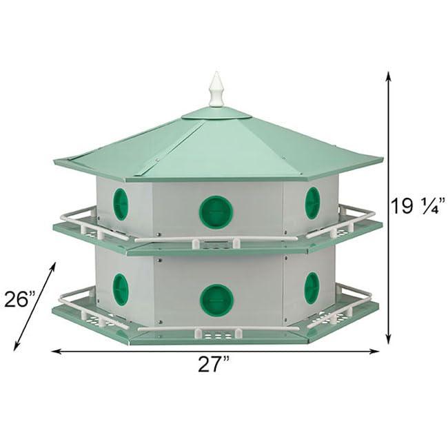 Heath Outdoor Products AH-12D Deluxe Aluminum Purple Martin House - 12 Room