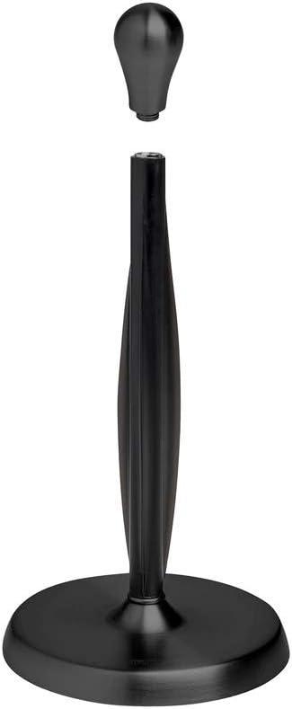 Umbra Tug Paper Towel Holder with Weighted Base, 13.5 Inch, Black