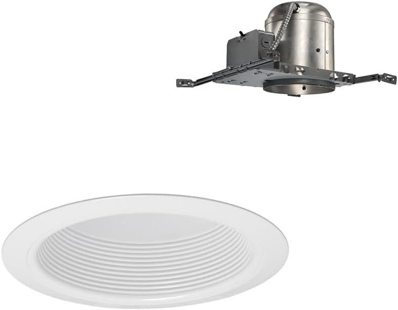 White Aluminum 6-Inch Round Recessed Lighting Trim