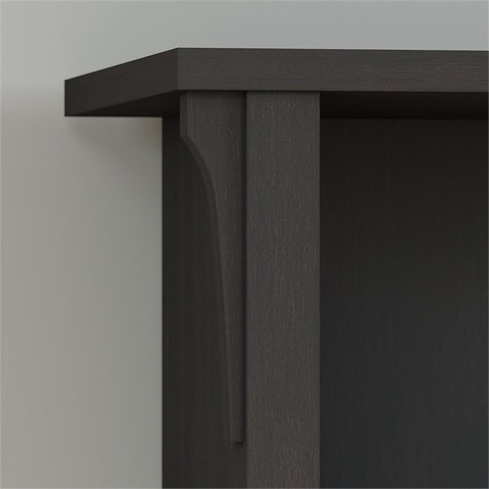 Salinas L Desk with Storage 3 Pc. Set in Vintage Black - Engineered Wood