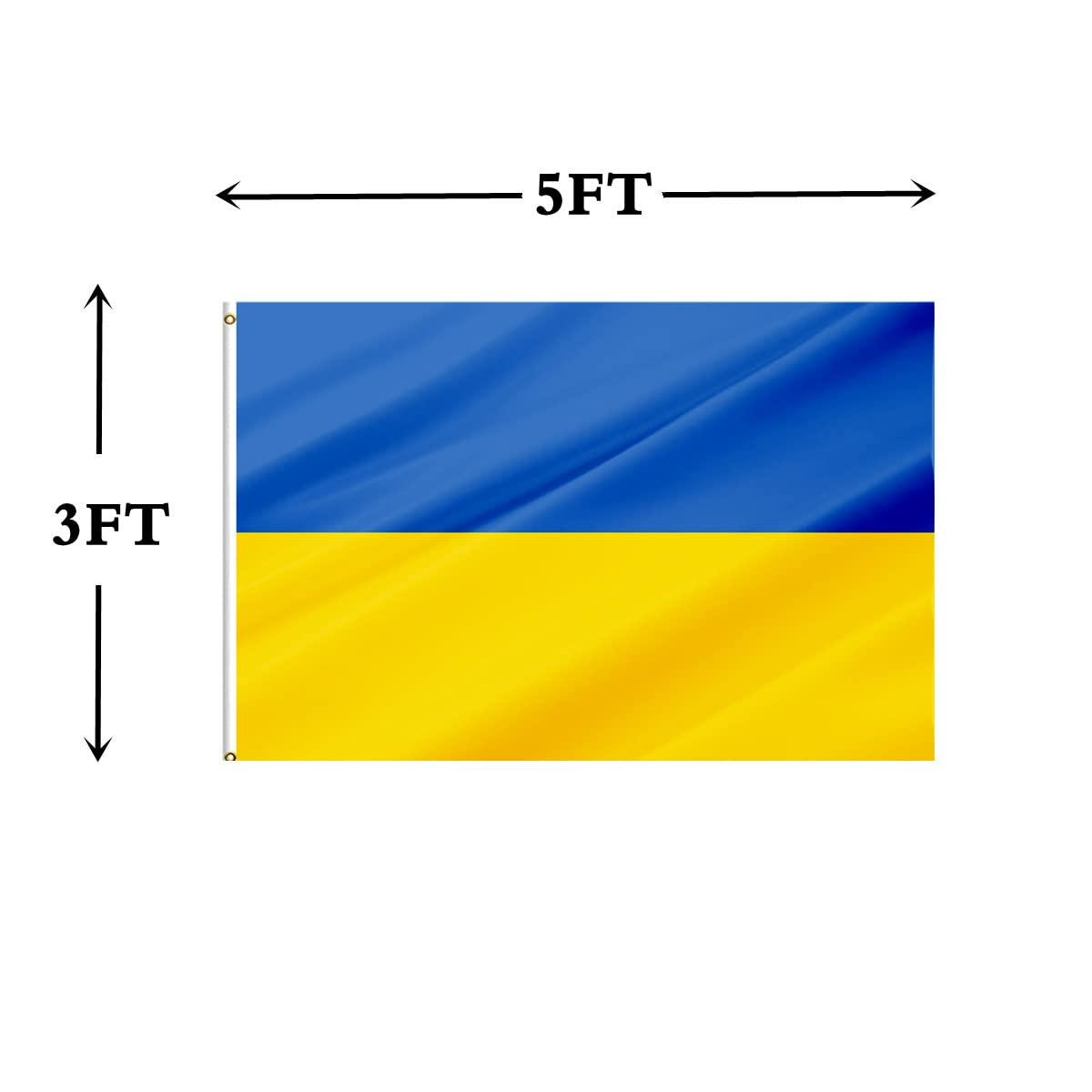 3X5 UKRAINE FLAG UKRAINIAN NATIONAL COUNTRY NEW 100D
