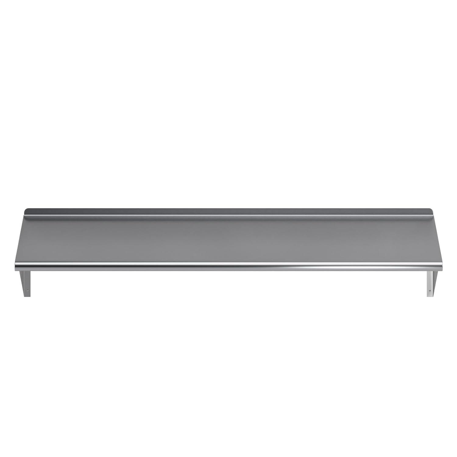 60" Stainless Steel Wall Shelf with Brackets