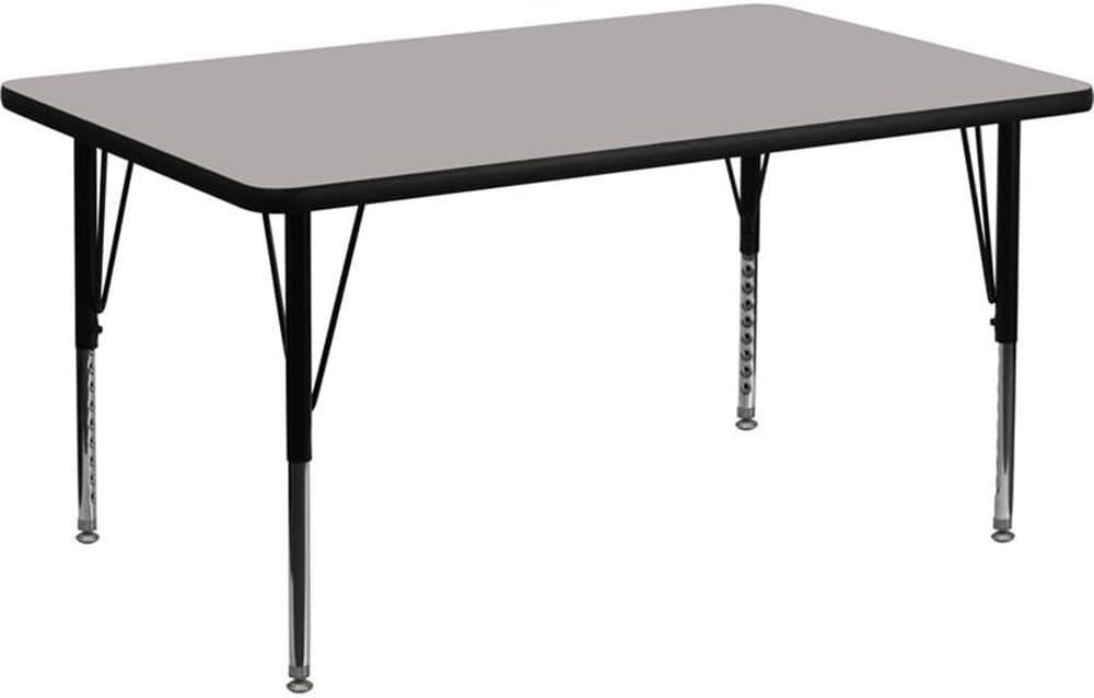 Goddard 24''W x 48''L Rectangular HP Laminate Activity Table - Adjustable Legs