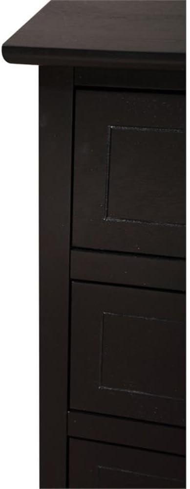 Glory Furniture Daniel 3 Drawer Nightstand in Black