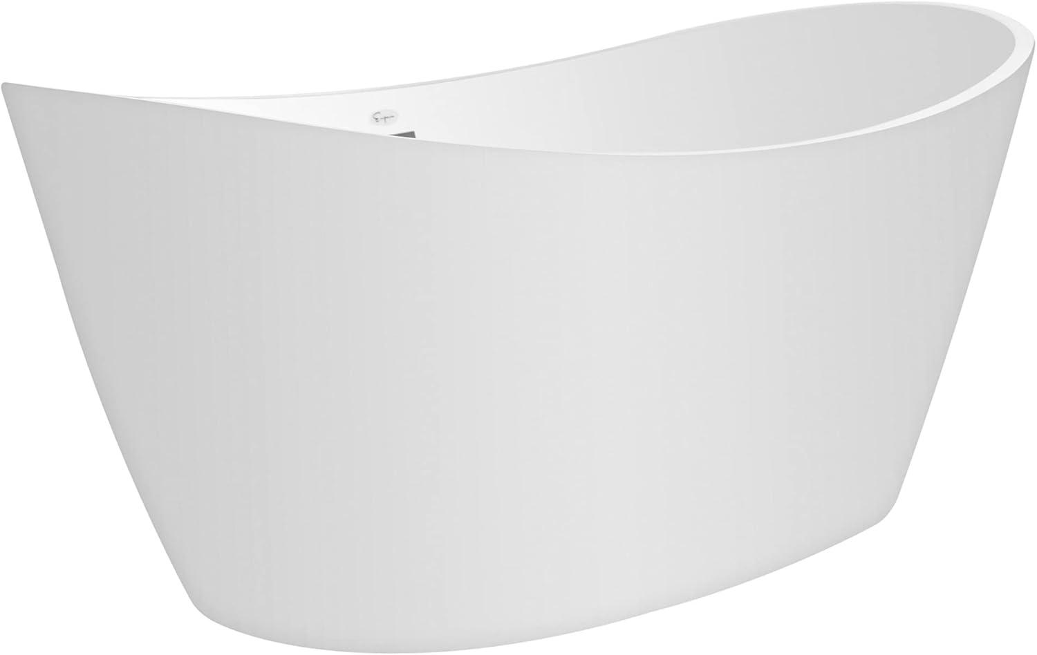 Empava 67" White Acrylic Freestanding Oval Bathtub