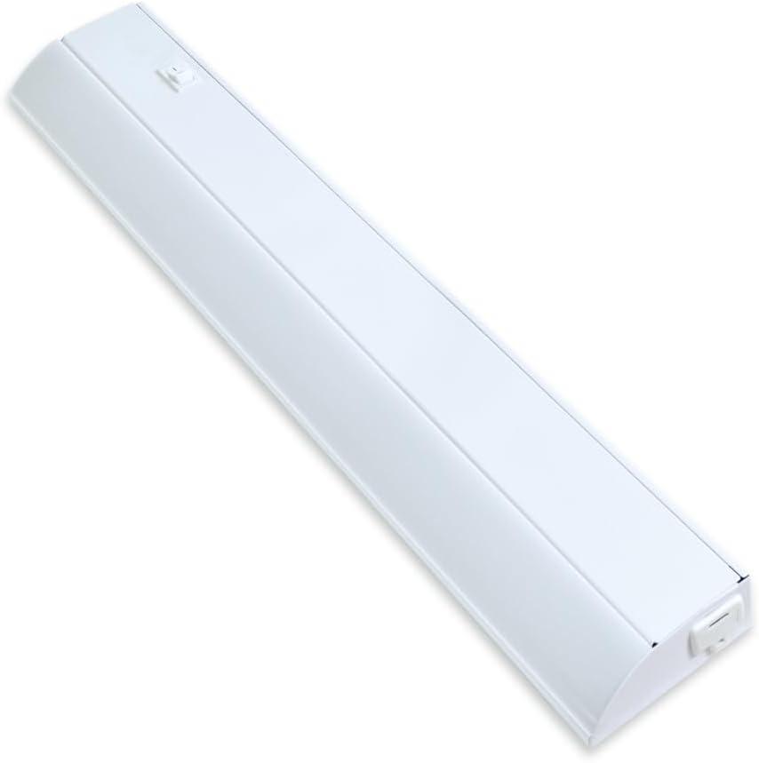 Good Earth Lighting 24-Inch Under Cabinet Light - LED Light Bar - Linkable Outlet - Under Counter Lighting - Damp Location - 2000 Lumens - 4000K - 50,000 Hour Rated Lamp Life - IP20 - White Finish
