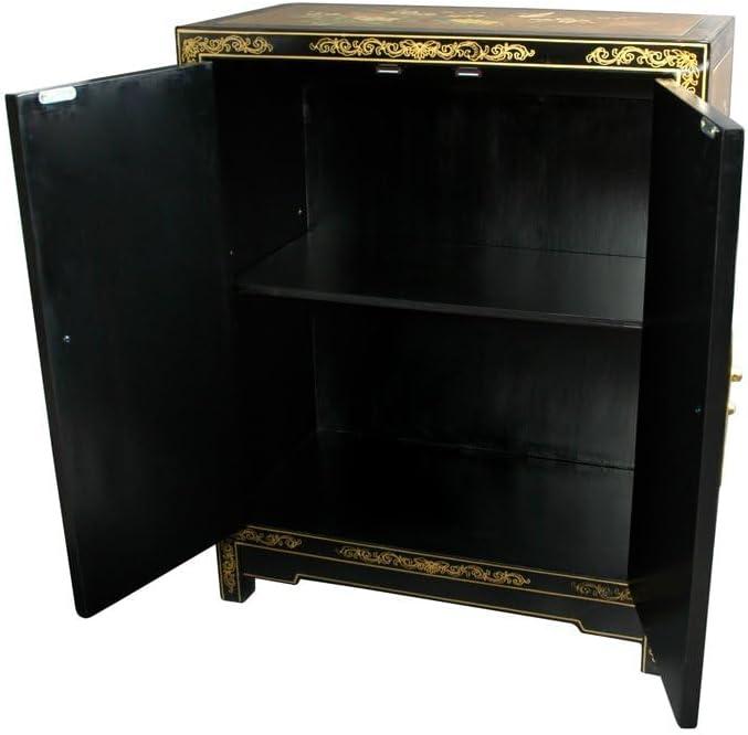 Oriental Furniture Gold Leaf Lacquer Cabinet