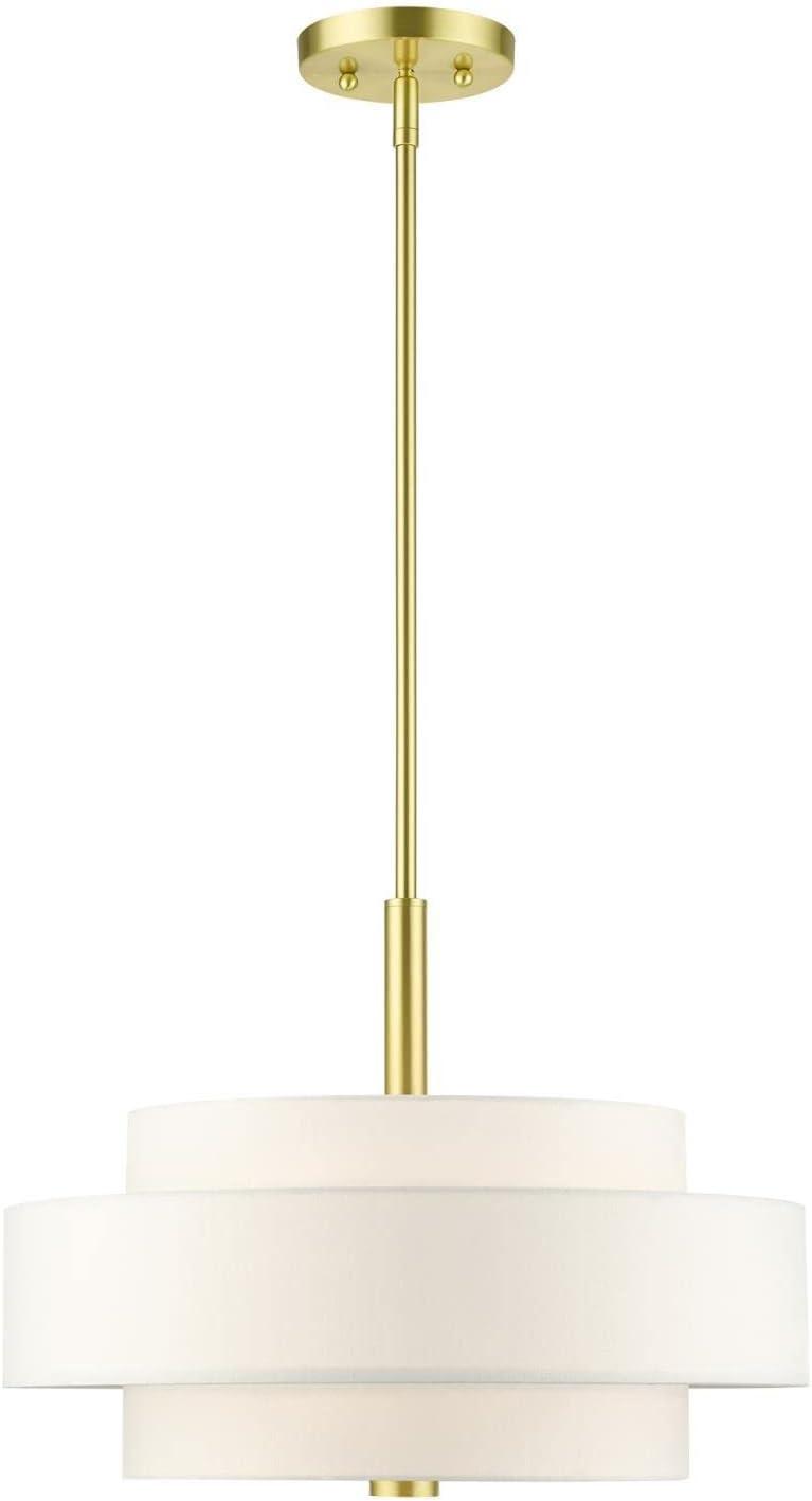 Livex Lighting Meridian 4 - Light Chandelier in  Satin Brass