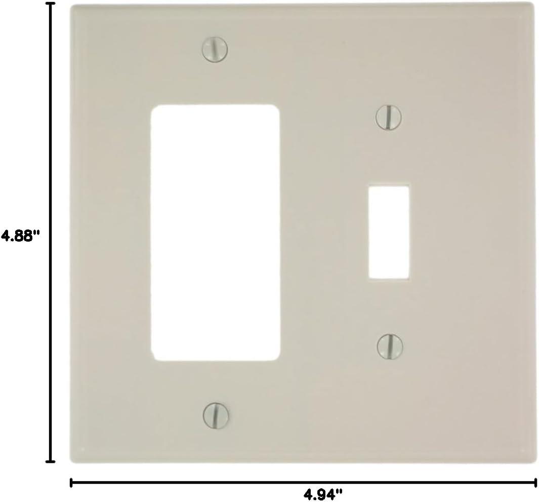 Light Almond 2-Gang Thermoset Plastic Wallplate