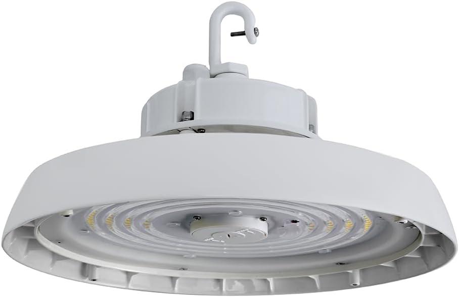 White Aluminum 13-Inch Round LED High Bay Light