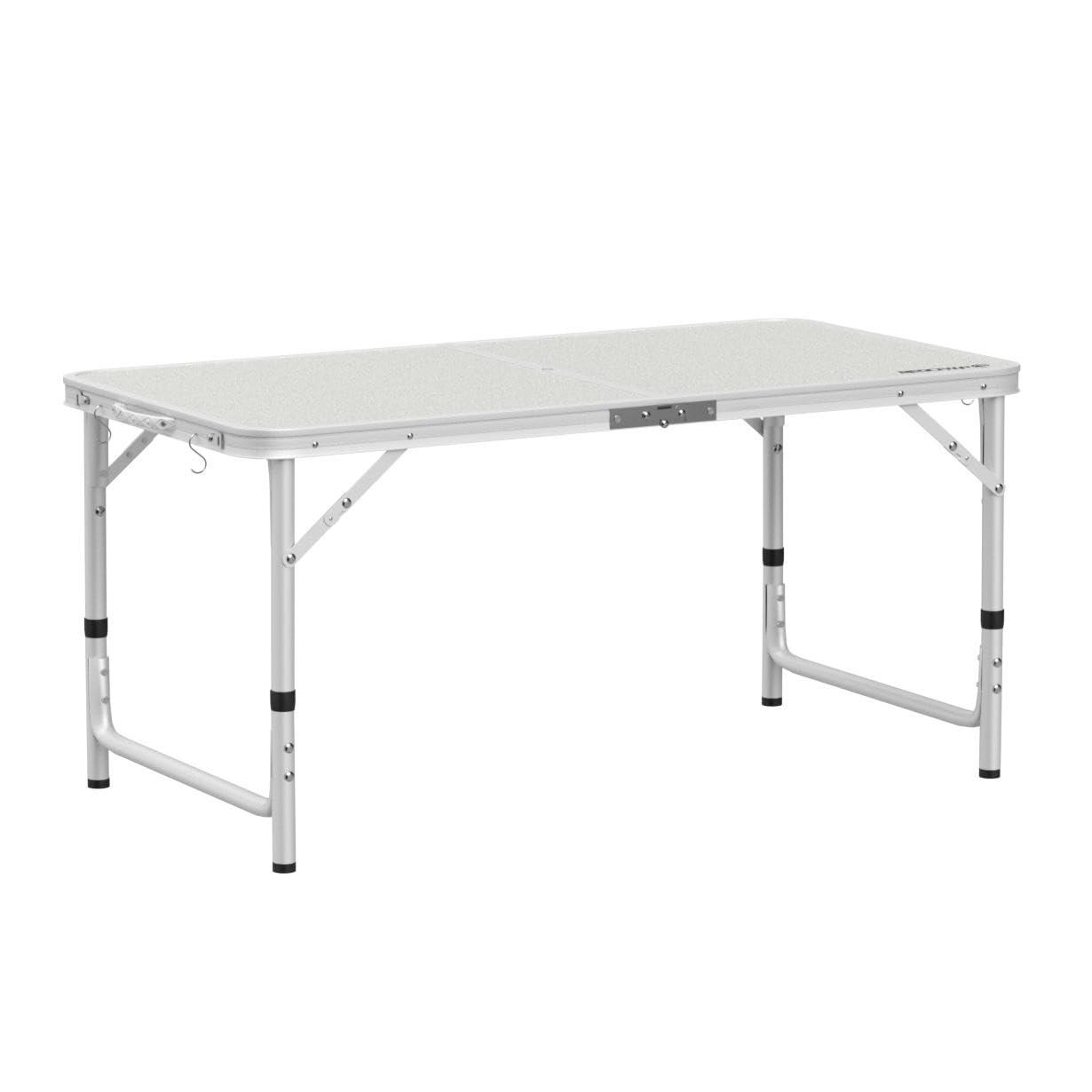 REDCAMP Aluminum Frame Camping Table 4 Foot, Portable Folding Table Adjustable Height Lightweight for Picnic Beach Outdoor Indoor,48 x 24 inches