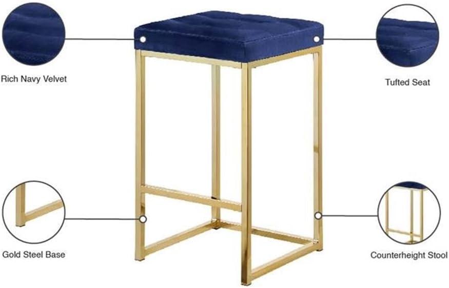 GOODSILO Upholstered Counter Stool with Metal Frame