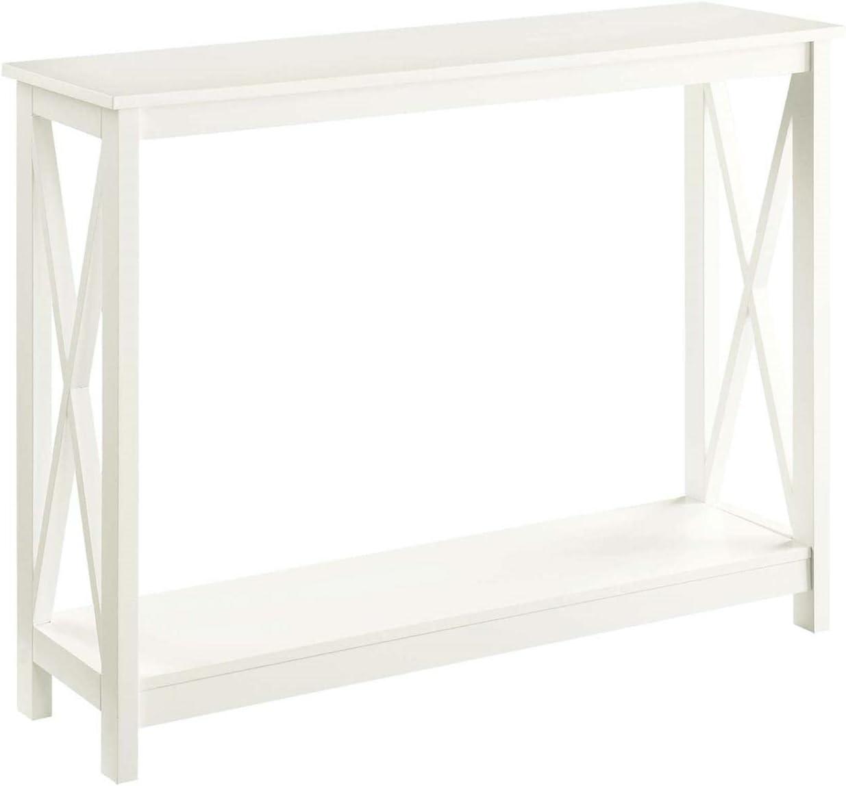 Convenience Concepts Oxford Console Table with Shelf, Ivory