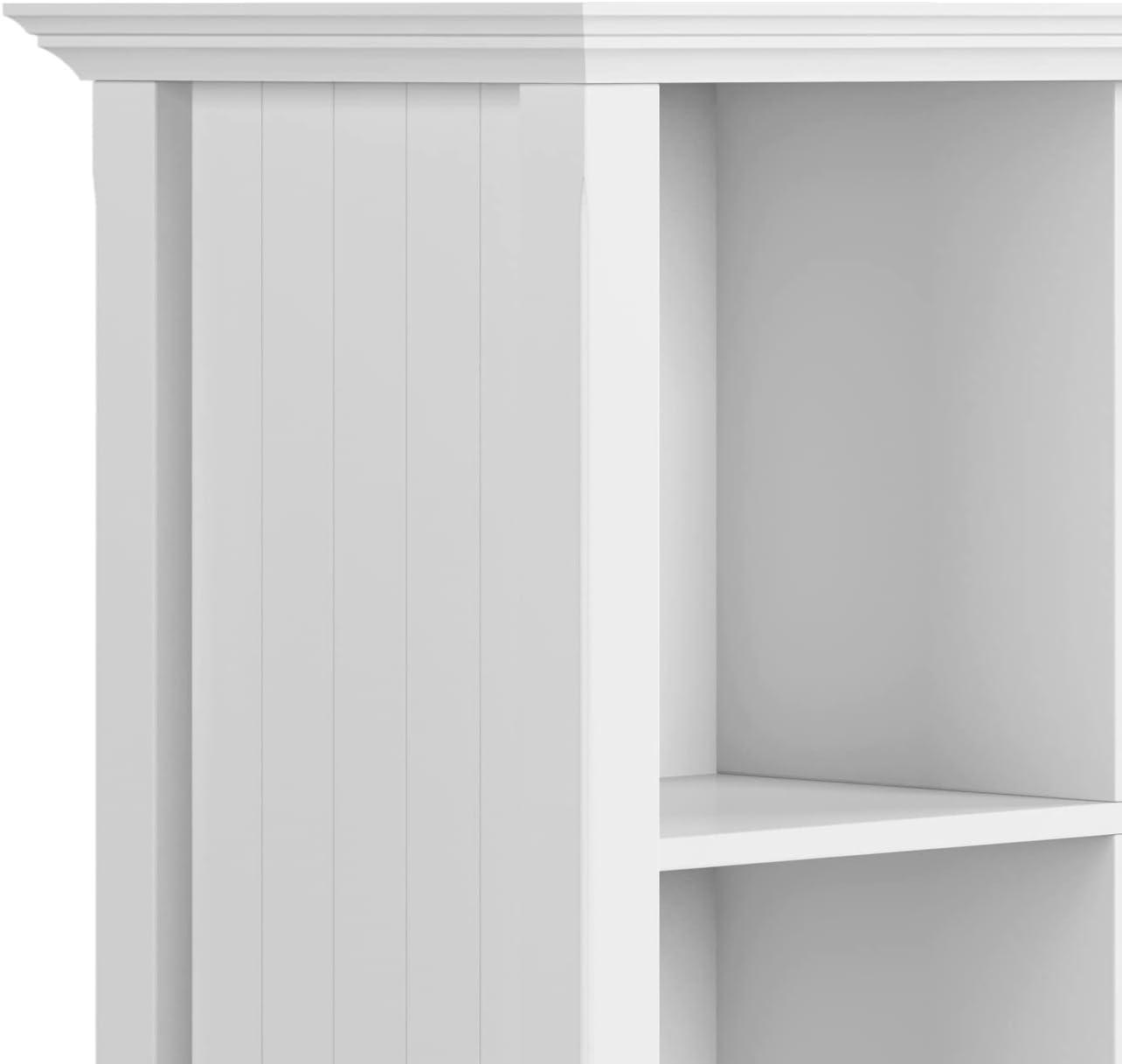 Simpli Home Acadian 8 Cube Storage Sofa Table in White