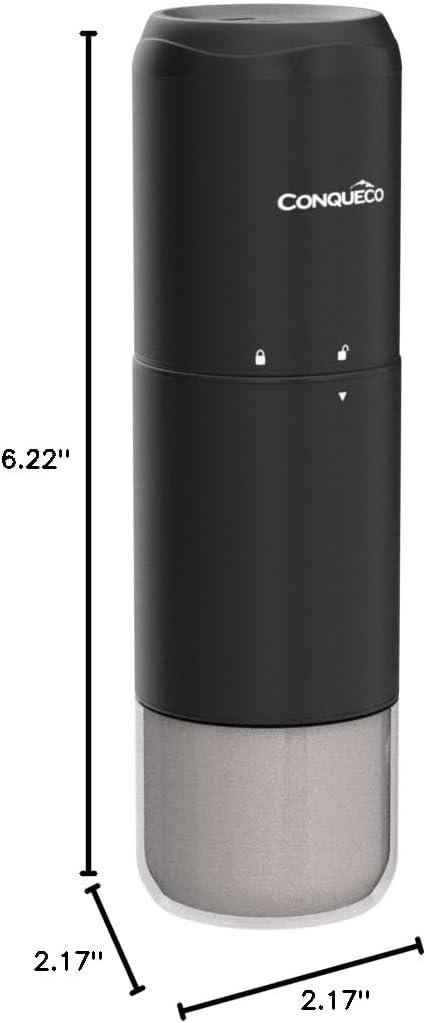 Portable Black Stainless Steel Electric Burr Coffee Grinder