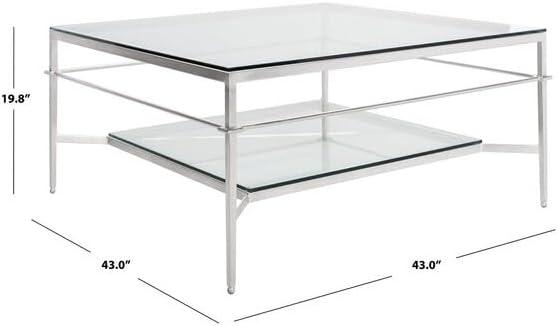 SAFAVIEH Couture Mieka Glam Metal Coffee Table, Silver