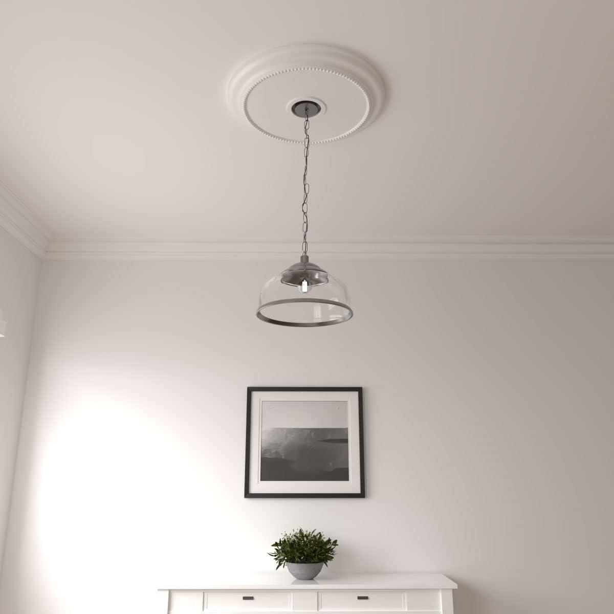 Ekena Millwork 24 1/8"OD x 4 3/8"ID x 2 1/4"P Crendon Ceiling Medallion (Fits Canopies up to 4 3/8")