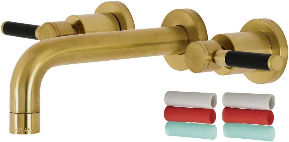 Kingston Brass Kaiser Two-Handle 3-Hole Wall Mount Bathroom Faucet