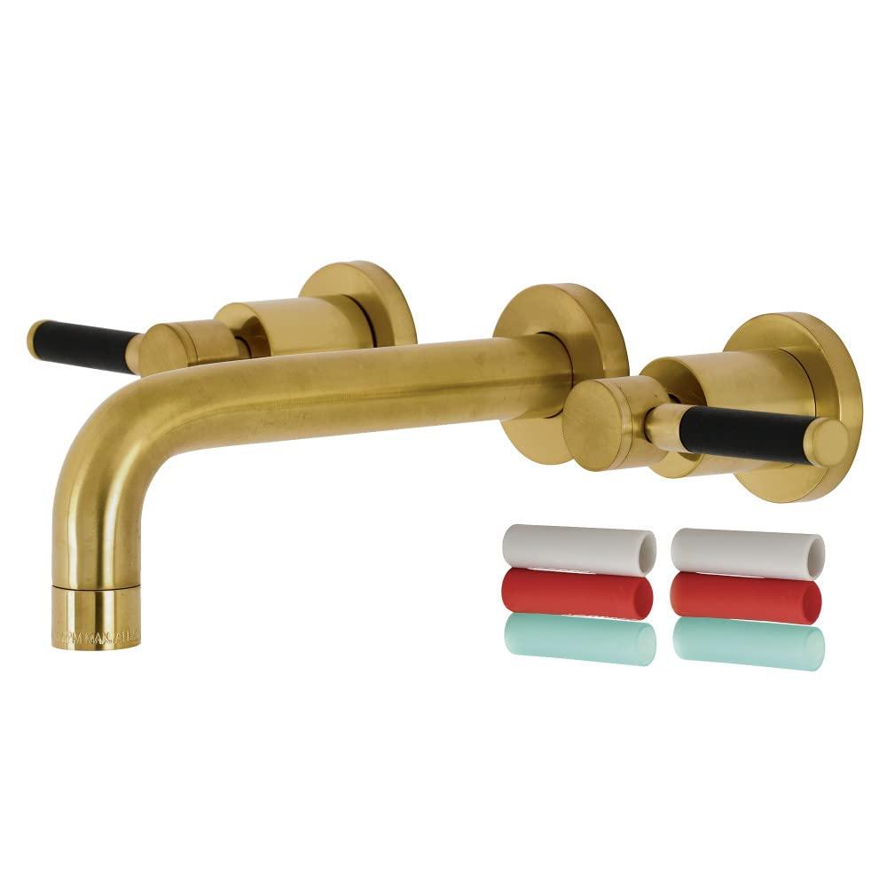 Kingston Brass Kaiser Two-Handle 3-Hole Wall Mount Bathroom Faucet