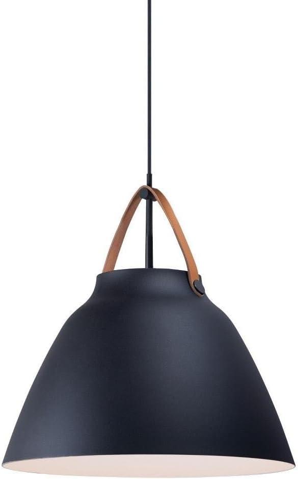 Maxim Lighting Nordic 1 - Light Pendant in  Tan Leather/Black