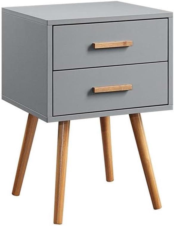 Convenience Concepts Oslo 2 Drawer End Table, Gray