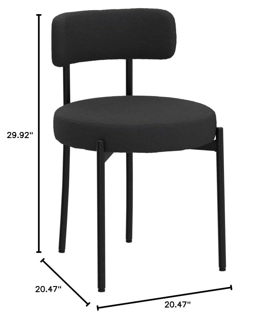 XINMICS White Dining Chairs Boucle Dining Room Chair Set of 2