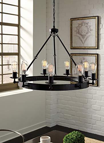 Ravenwood Stardust Finish 8-Light Industrial Steel Chandelier