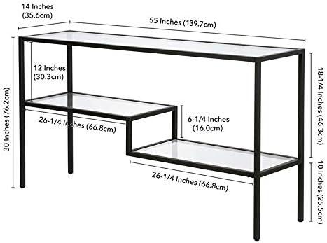 Holloman Glass Top Console Table