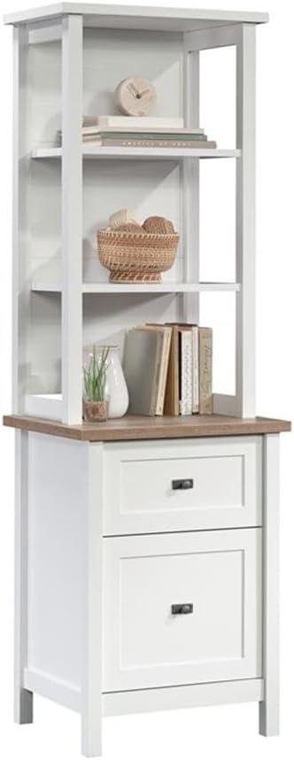 Cottage Road Storage Cabinet with Drawers White - Sauder: Coastal Design, Home Office Organizer